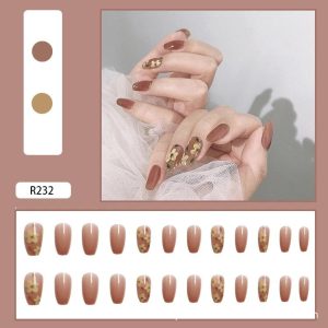 Matte Seamless French Glue Fake Nail Patches - Image 1