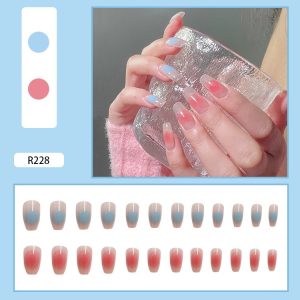 Matte Seamless French Glue Fake Nail Patches - Image 1