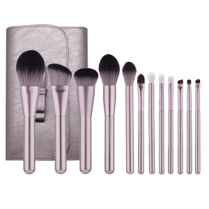 12Pcs Makeup Brushes Face Lip Eyebrows powder brush+Professional makeup Bag - Image 1