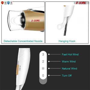 Hair Blow Dryer Lightweight Conditioner Cord Keeper Hair Dryer - Image 6