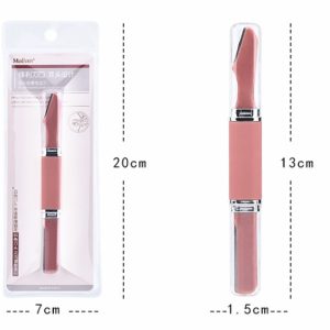 Double Head Macro Eyebrow Trimmer Ladies Portable Anti-scratch Long Head - Image 2