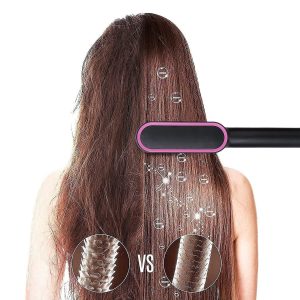 Electric Hair Straightener Brush Straightening Curler Brush - Image 2